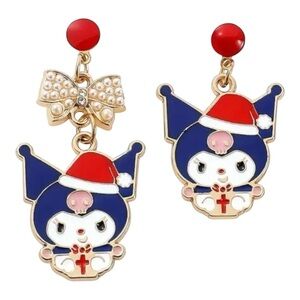 Kuromi & Hello Kitty Christmas Earrings – Sanrio-Inspired Holiday Jewelry​